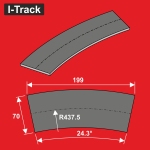 Hacker-Model MC24224B - H0 - Gleisbettungselemente für Märklin C, R2 = 437,5 mm 24,3° (12 Stück)